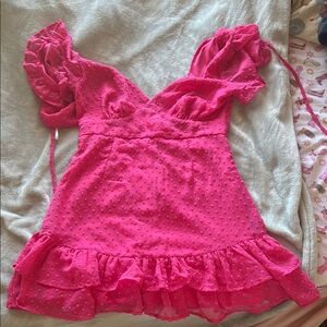 Lulu's Hot Pink Sleeveless Dress